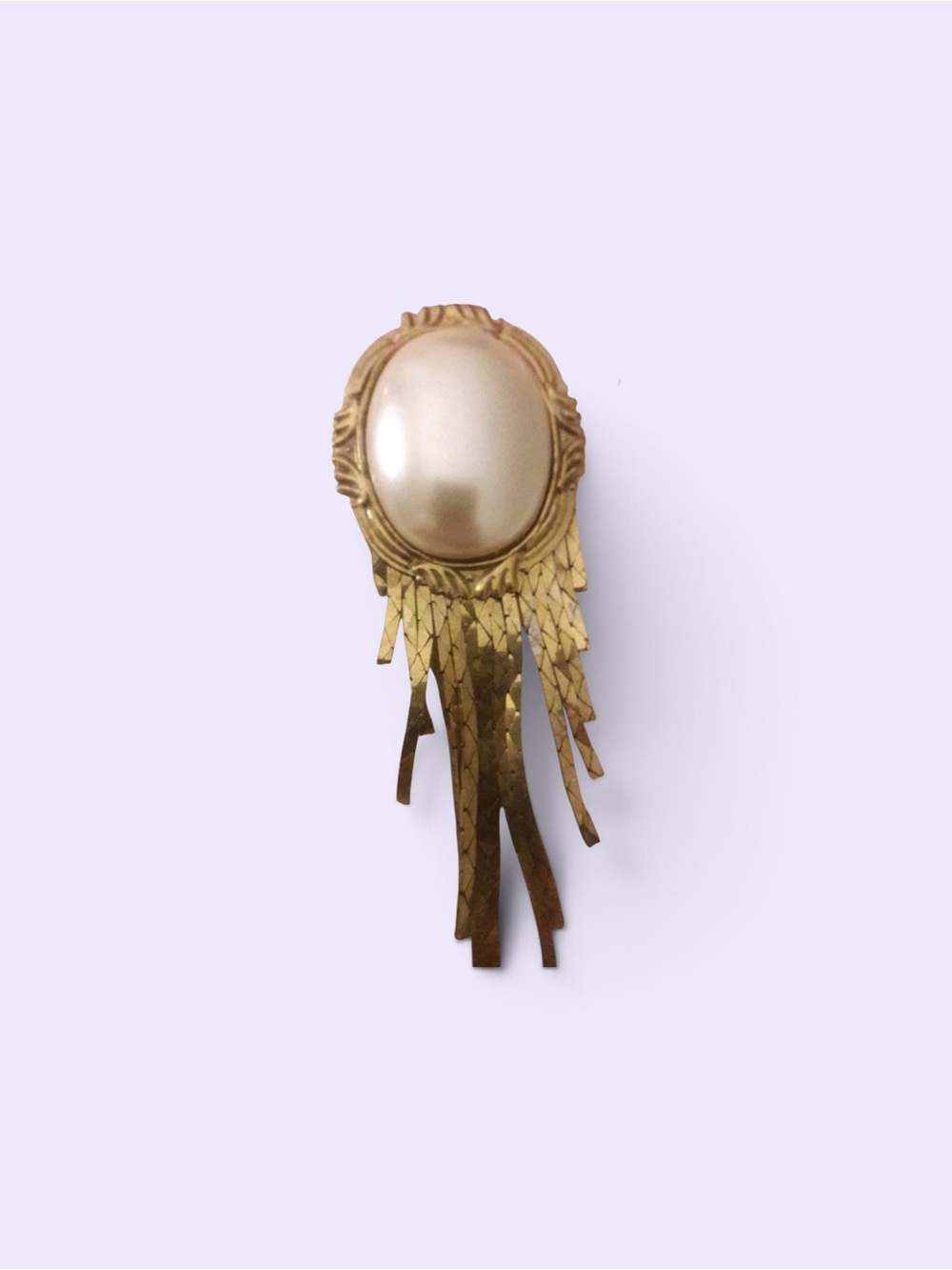 Pearl Snake Chain Brooch
